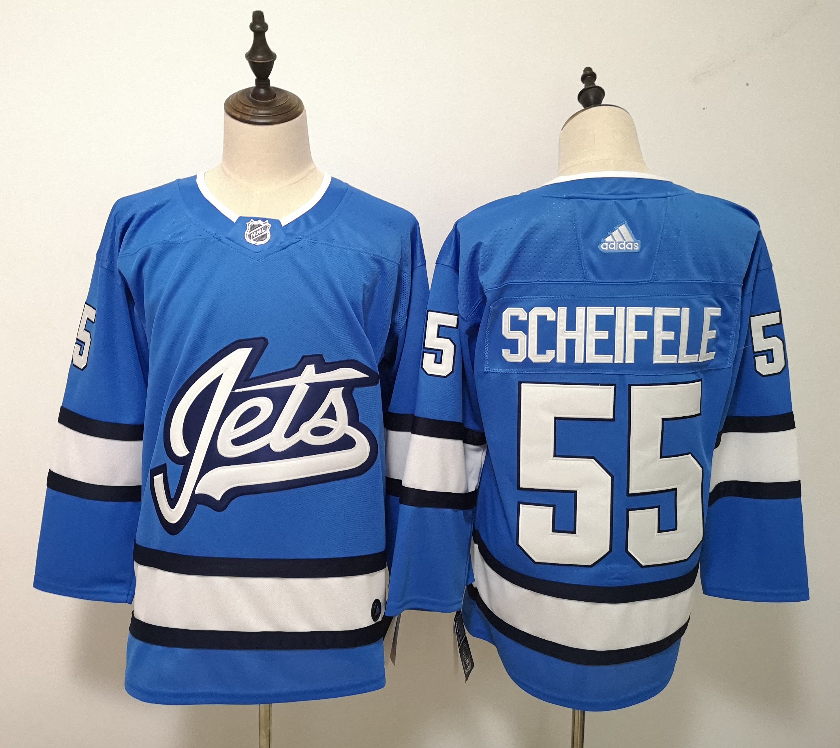Men Winnipeg Jets #55 Scheifele Blue Adidas Alternate Authentic Stitched NHL Jersey